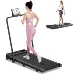 Foldable Walking Pad Treadmill with Handle Bar