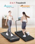 Foldable Walking Pad Treadmill with Handle Bar