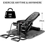 Mini Stepper with Resistance Bands for Home Fitness