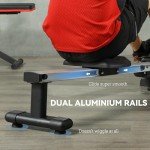 SPORTNOW Folding Rowing Machine - 16 Levels, LCD Display