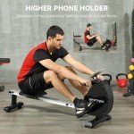 SPORTNOW Folding Rowing Machine - 16 Levels, LCD Display