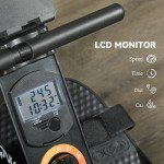 SPORTNOW Folding Rowing Machine - 16 Levels, LCD Display