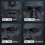 Curved J-Curve Barbell Vertical Labret Earrings