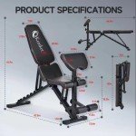 Kemket Foldable Adjustable Weight Bench for Home Workouts
