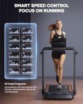 Compact Folding Treadmill with Adjustable Speed