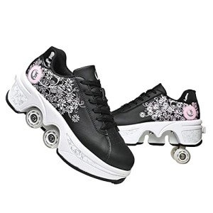 2-in-1 Roller Skate Sneakers for Kids & Adults