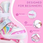 Adjustable Kids Quad Roller Skates with Light-Up Wheels