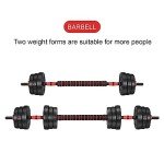 Adjustable 66LB Dumbbell and Barbell Set