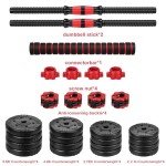 Adjustable 66LB Dumbbell and Barbell Set