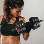 Adjustable 66LB Dumbbell and Barbell Set