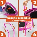 Happin Mini Trampoline for Kids with Handlebar