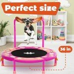 Happin Mini Trampoline for Kids with Handlebar