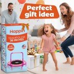 Happin Mini Trampoline for Kids with Handlebar