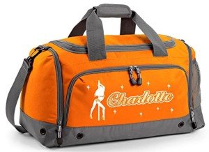 Personalized Orange Dance Holdall Gym Bag