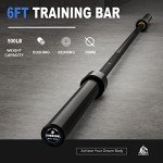 LIONSCOOL 6ft Olympic Barbell for Strength Training