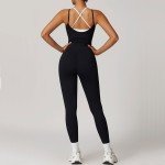 Color Blocked Women's Yoga Jumpsuit Set