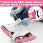 Pink Ice Skate Blade Covers with Towels