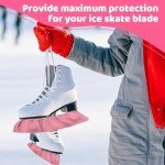 Pink Ice Skate Blade Covers with Towels