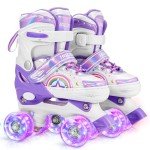 Hozzen Kids Adjustable Light-Up Roller Skates