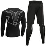 Men's 3-Piece Compression Workout Suit - Grey