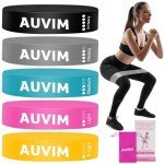 AUVIM 5-Pack Non-Slip Resistance Exercise Bands