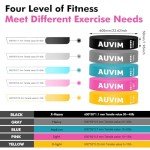 AUVIM 5-Pack Non-Slip Resistance Exercise Bands