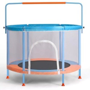 Outdoor 55'' Trampoline with Adjustable Handle & Safety Net