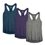 Icyzone Women's Racerback Workout Tank Top 3-Pack