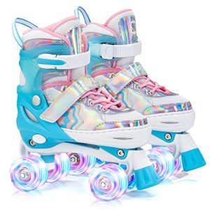 Light-up Unicorn Adjustable Roller Skates for Kids