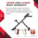 Adjustable 45-Degree Hyperextension Roman Chair