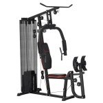 SPORTNOW Multi Gym with 45kg Leg Press Weight Stack