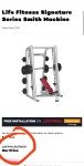 Life Fitness Signature Olympic Smith Machine Equipment