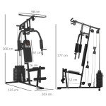 Multifunctional Home Gym with 45kg Weight Set