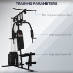 Multifunctional Home Gym with 45kg Weight Set