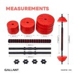 Adjustable 20kg Dumbbells and Barbell Set