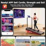 Foldable Walking Pad with Incline & Handle Bar