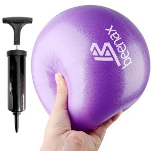 Beenax 23cm Soft Pilates Ball with Pump