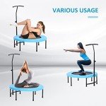 HOMCOM 40" Adjustable Handle Mini Trampoline for Adults