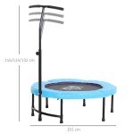 HOMCOM 40" Adjustable Handle Mini Trampoline for Adults