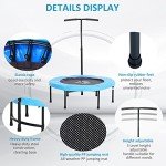 HOMCOM 40" Adjustable Handle Mini Trampoline for Adults