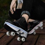 2-in-1 Roller Skate Shoes for Kids and Adults