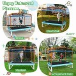 GYMAX 6FT 3-in-1 Kids Trampoline and Swing