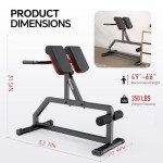 Adjustable Hyperextension Roman Chair for Home Workouts