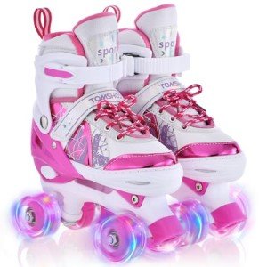 Kids Adjustable Roller Skates with Luminous Wheels