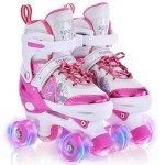 Kids Adjustable Roller Skates with Luminous Wheels