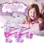 Kids Adjustable Roller Skates with Luminous Wheels