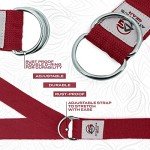 Durable 6ft Yoga Strap with Metal Buckle - Red