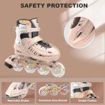 Adjustable Kids Inline Skates with Light-Up Wheels