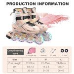 Adjustable Kids Inline Skates with Light-Up Wheels