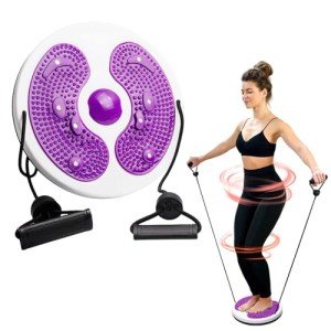 Twist Board Exercise Disc with Massage Feet (Purple)